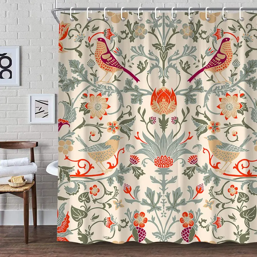 Fabric Weight Set - مجموعة ستائر الدش الخضراء القابلة للغسل