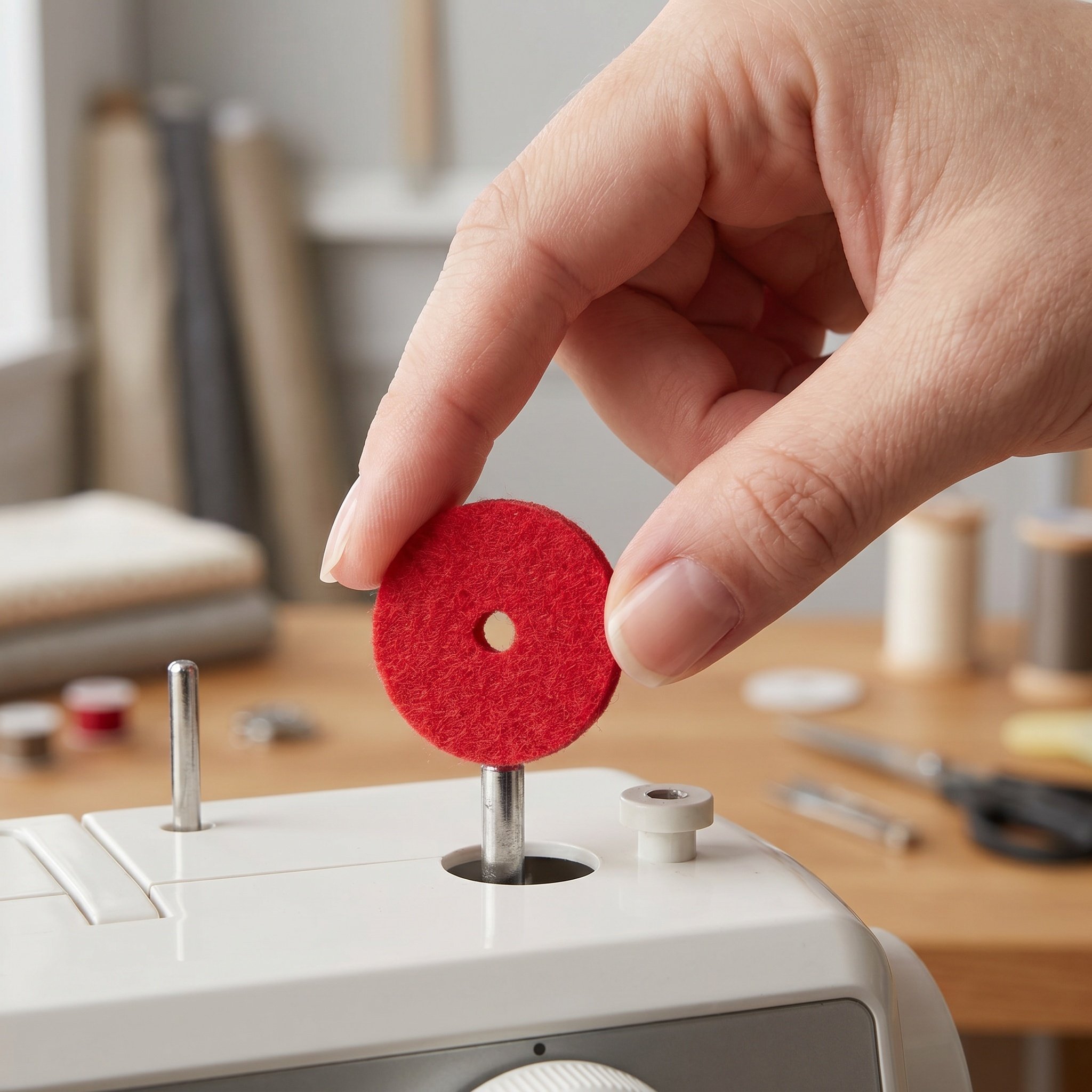 25 قطعة من وسادات اللباد الحمر - مراجعة Sewing Id وسعره