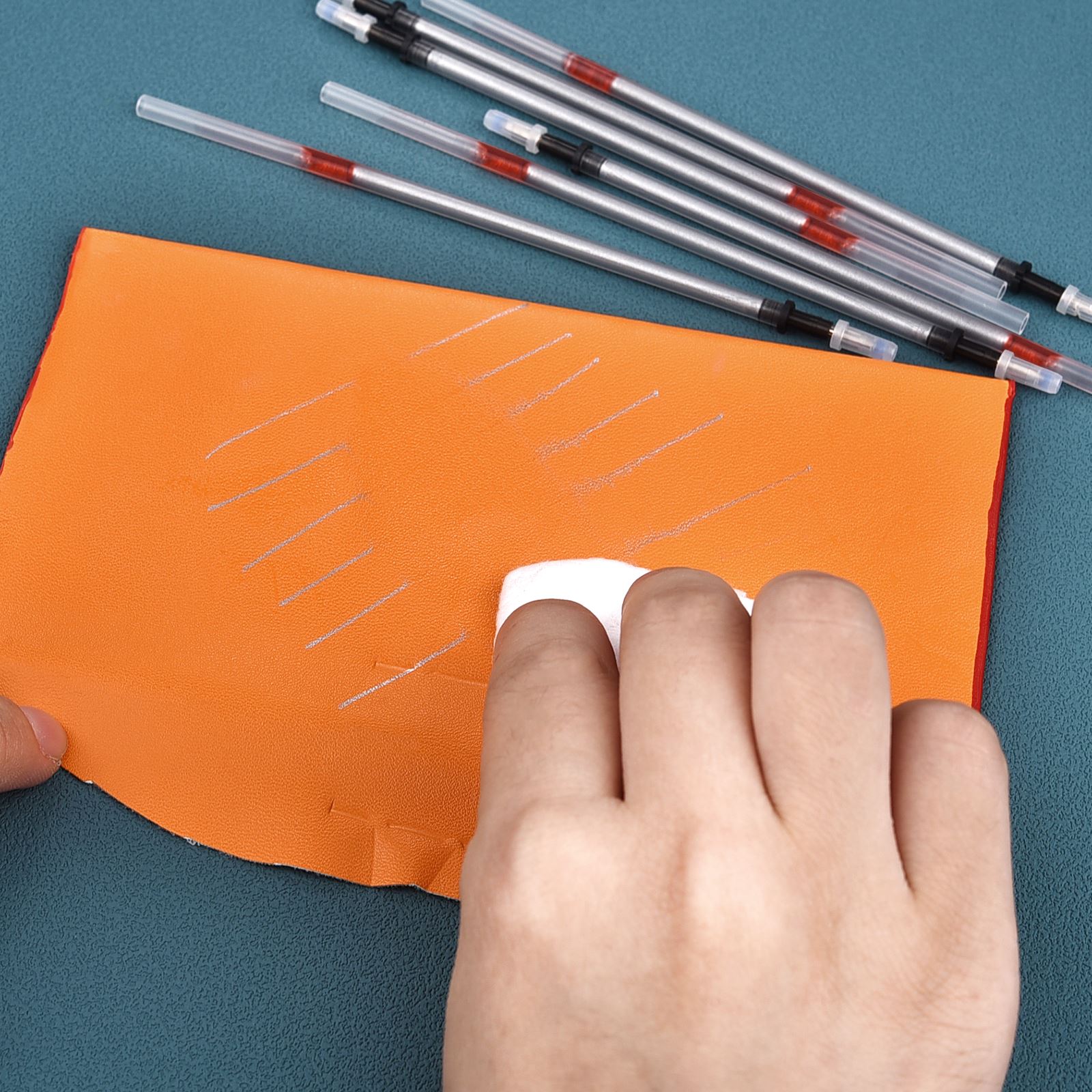 5/10/20 قطعة الجلود يخدش إعادة - مراجعة Fabric Marking Pen وسعره
