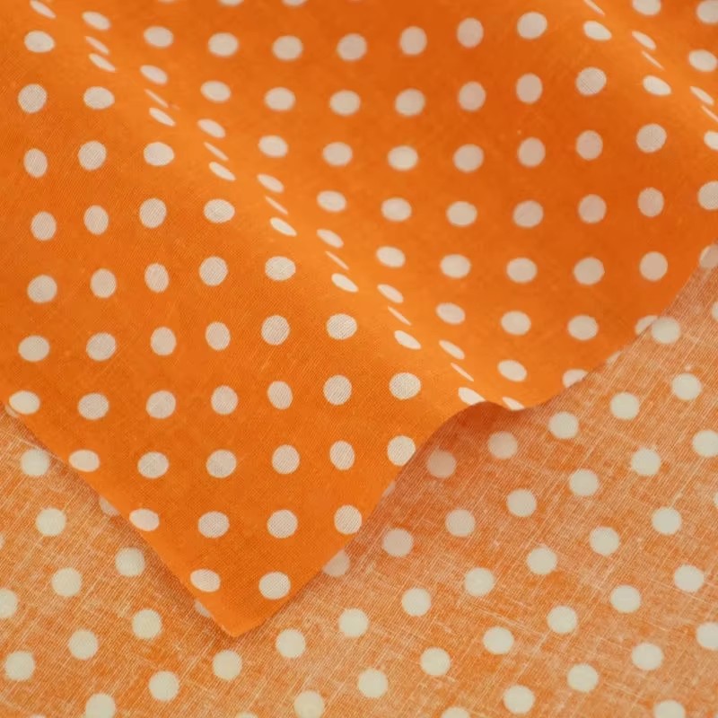 قماش قطني مطبوع بنقط بولكا برت - مراجعة Sewing Textiles وسعره