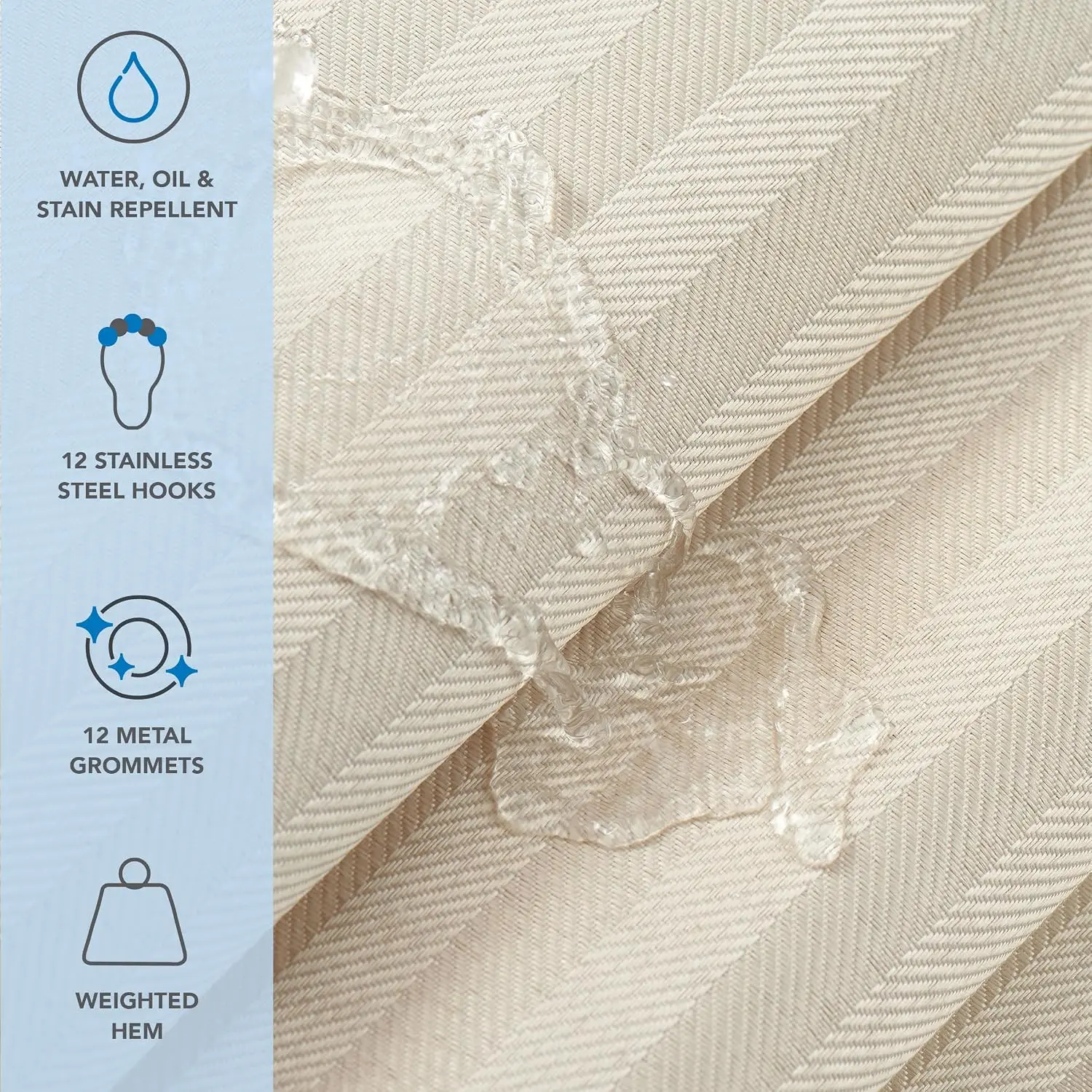 مجموعة ستائر الدش من أركوايت - - مراجعة Fabric Weight Set وسعره