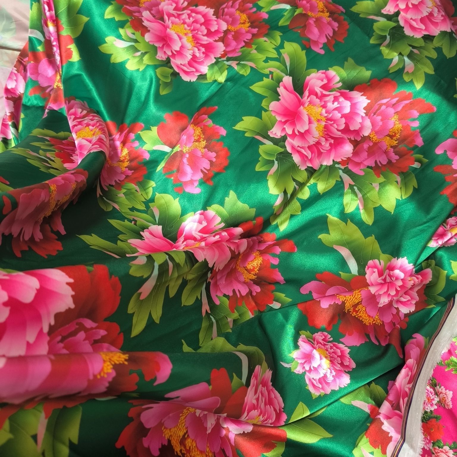 الأزهار طباعة خلات نسيج الساتا - مراجعة Sewing And Textile وسعره
